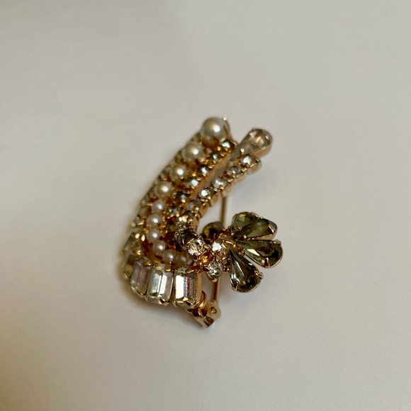 Vintage Bellex Rhinestone Brooch & Clip On Earring Set in Original Box - Picture 7 of 12